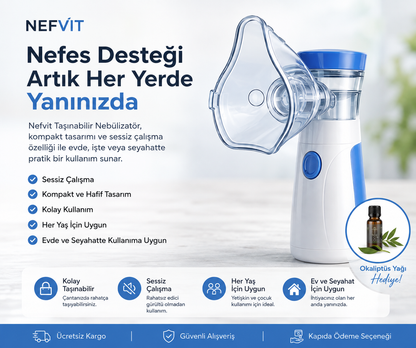 Nefvit AirCare Taşınabilir Nebülizatör