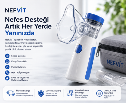 Nefvit AirCare Taşınabilir Nebülizatör